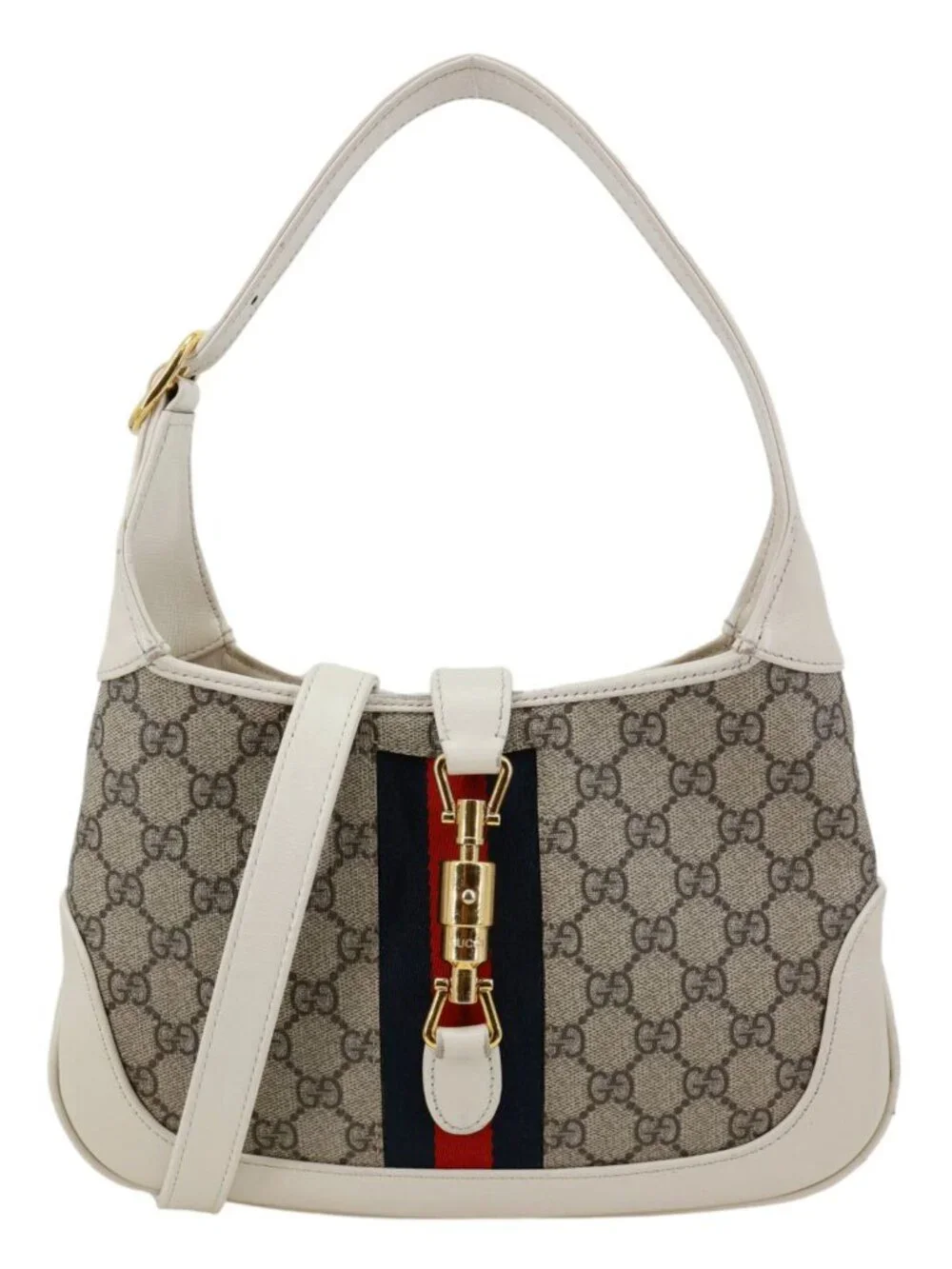 Gucci  Jackie 1961 Small GG Supreme Canvas Hobo Bag Beige 636706
